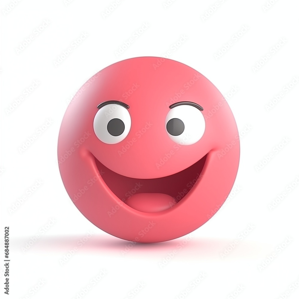 Fototapeta premium Toy pink ball on white background