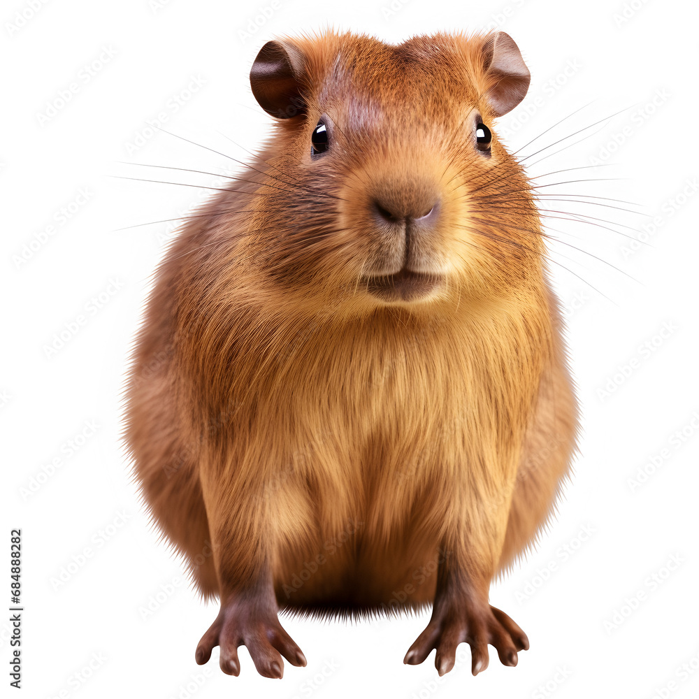 Capybara isolated, Hydrochaeris hydrochaeris, Capybara isolated, Hydrochaeris hydrochaeris,