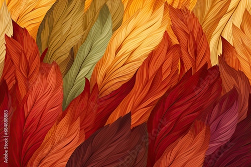 Fall Colors Seamless Textile Wallpaper  Vibrant Autumn Leaves for Stunning Wall Decor