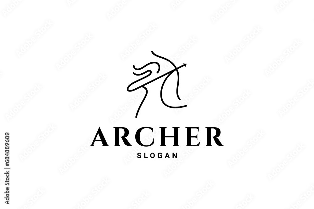 simple outline artemis logo design, minimalist logo, sports logo vector template simple outline artemis logo design, minimalist logo, sports logo vector template