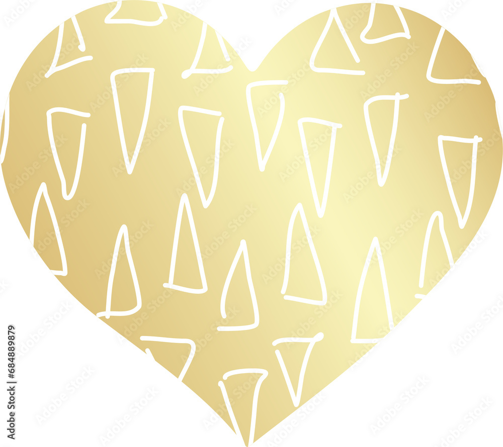 Heart line pattern gold color Heart line pattern gold color