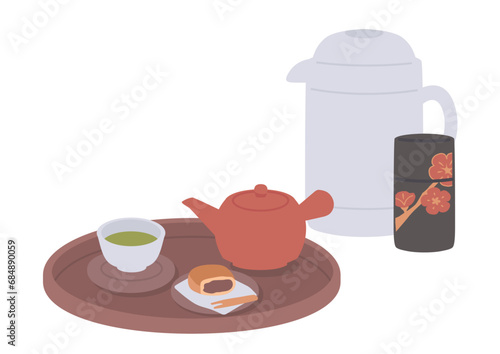 お茶菓子のイラスト