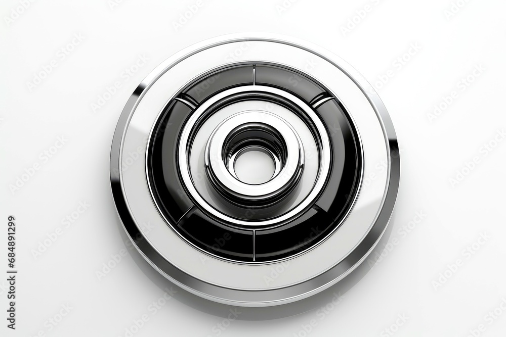 Abstract high tech button on white background Abstract high tech button on white background