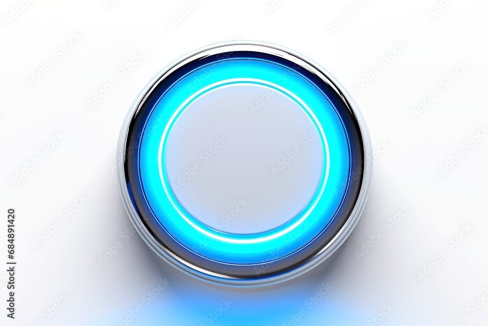 Abstract high tech button on white background Abstract high tech button on white background