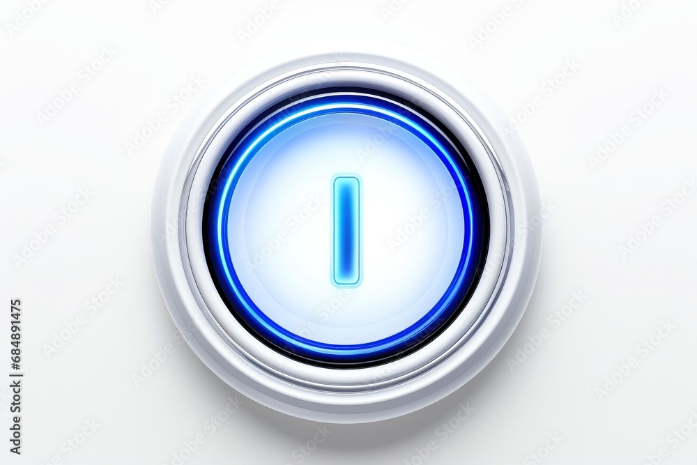 Abstract high tech button on white background Abstract high tech button on white background