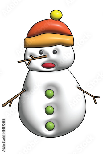 snowman on a white background