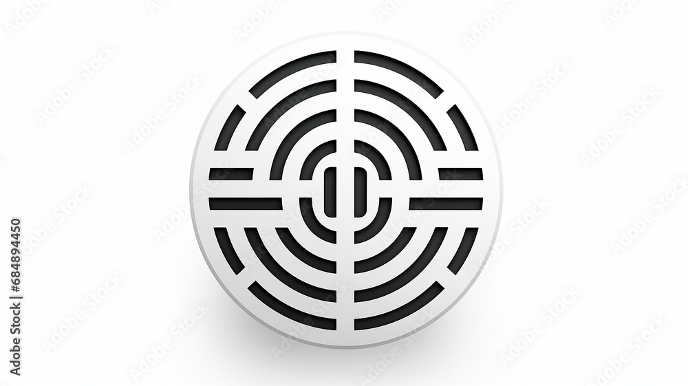 logo symbol round maze on white background isolated logo symbol round maze on white background isolated