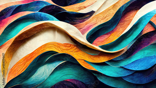 Creative Colorful Waves Background