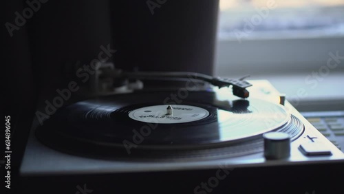 jazz music on the old retro vinyl disc lp record, audio vintage album