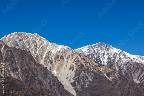 snow covered mountains