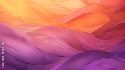 Sunset Hues Blurs in Fiery Orange to Mellow Purple Background