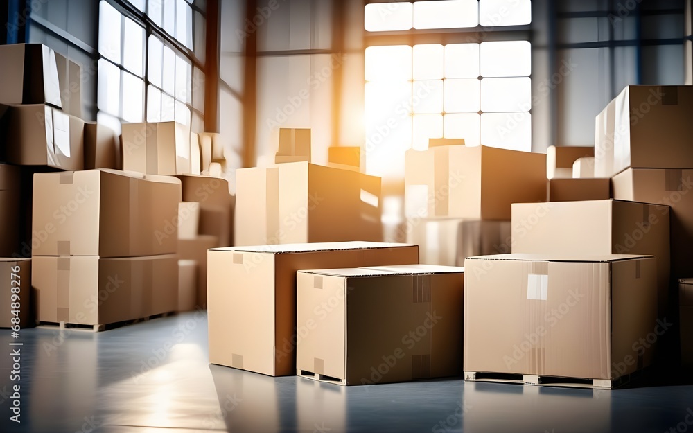 Industrial Warehouse shipping, load, forklift, or logistic storehouse for cargo business Industrial Warehouse shipping, load, forklift, or logistic storehouse for cargo business