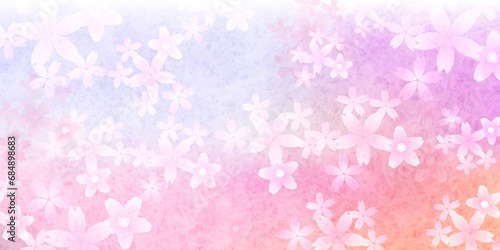 桜　春　水彩　背景