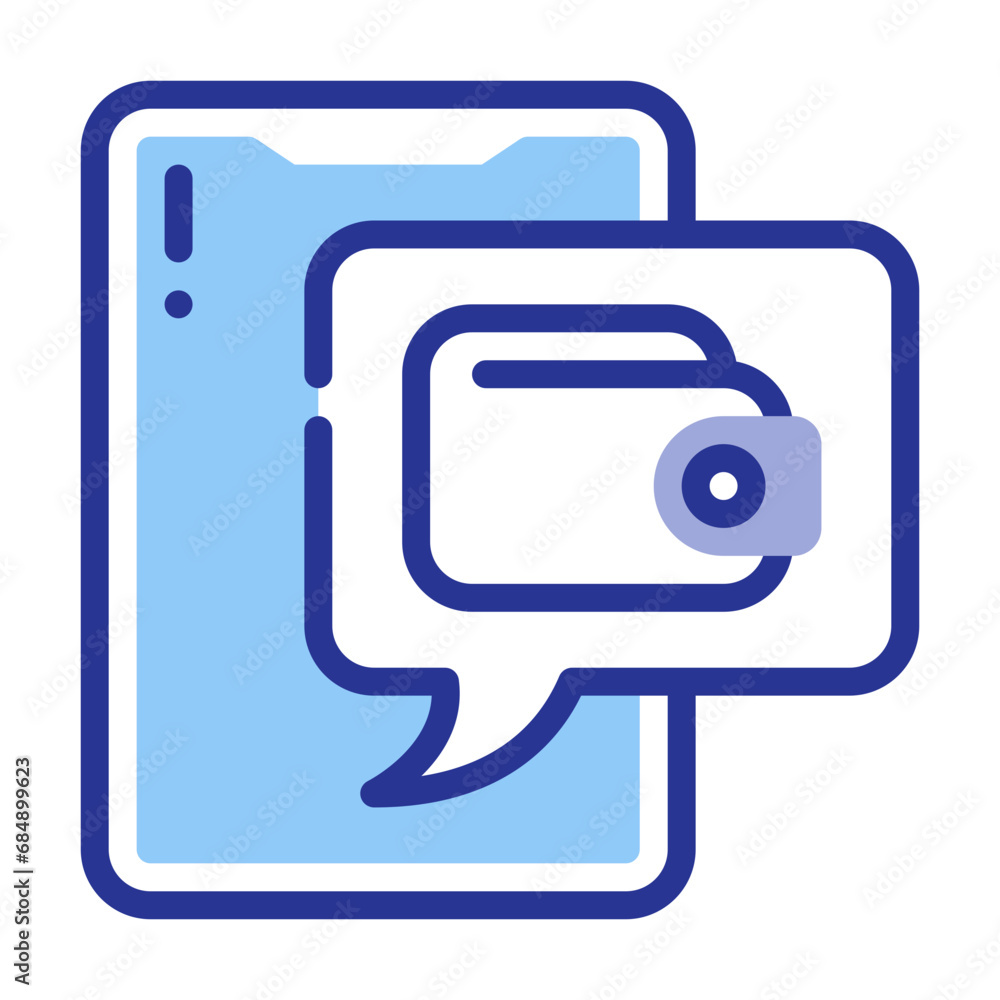 Digital wallet flat icon Digital wallet flat icon