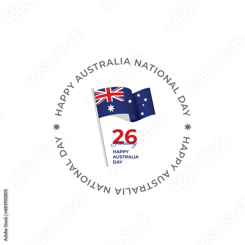 Happy Australia National day banner template © Eri