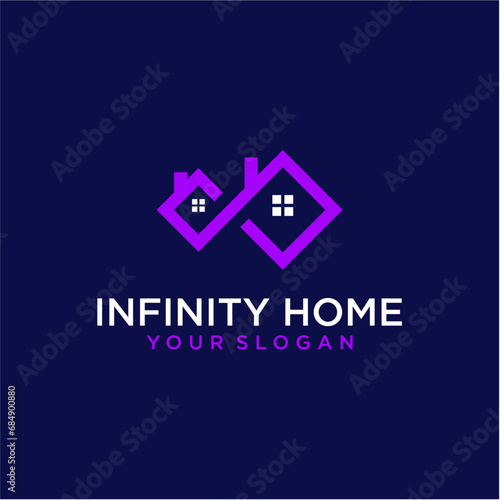 house logo design with infinity