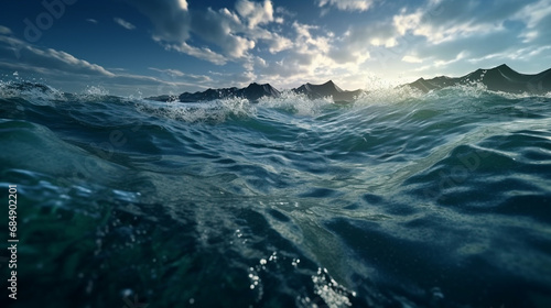 Ocean water cool ocean sea view Generative AI © Flashup