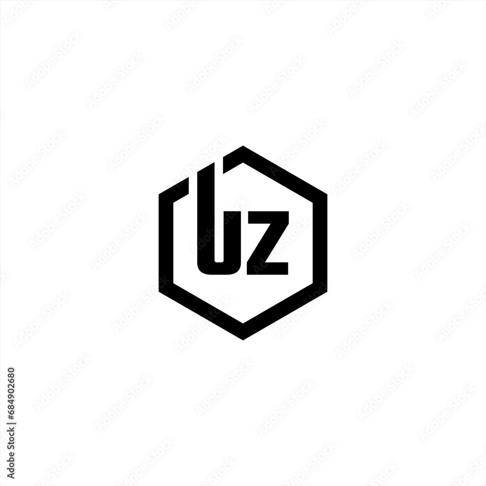 u z logo design, u z hexagonal, vector, symbol, icon, silhouette, monogram u z hexagonal logo u z logo design, u z hexagonal, vector, symbol, icon, silhouette, monogram u z hexagonal logo