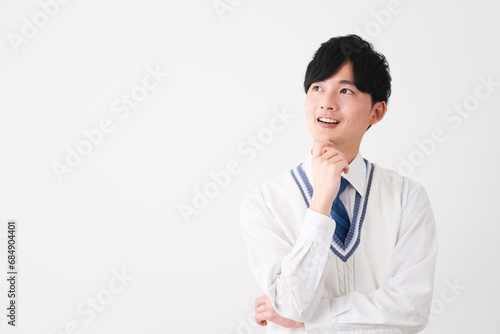 学生服を着ている若い男性　学生イメージ photo