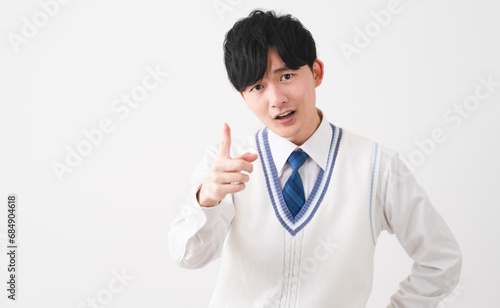 学生服を着ている若い男性 学生イメージ