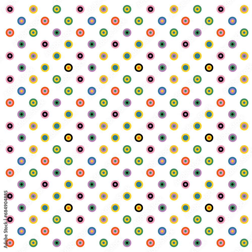 Fancy Polka Dots Geometric Pattern
