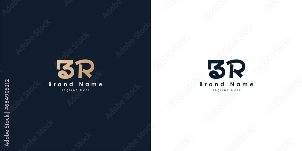 BR Logo design in Chinese letters - obrazy, fototapety, plakaty 