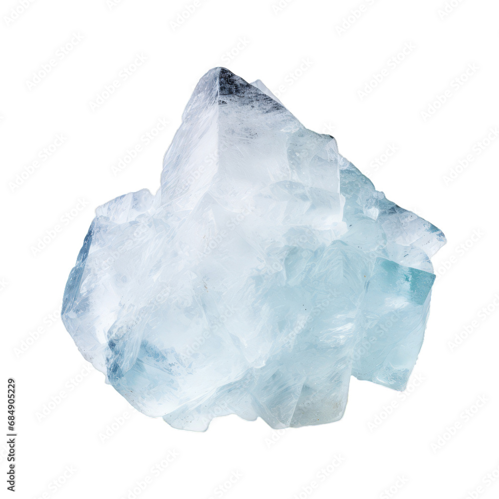 Closeup of an ice cube on a white transparent background Closeup of an ice cube on a white transparent background