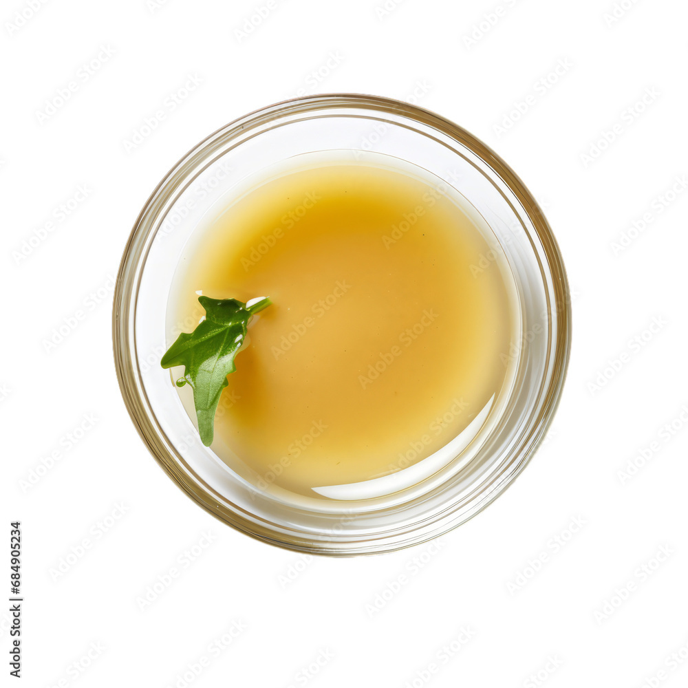 Closeup of a delicious salad dressing on a white transparent background Closeup of a delicious salad dressing on a white transparent background