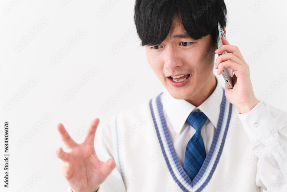 学生服を着ている若い男性 学生イメージ 学生服を着ている若い男性 学生イメージ