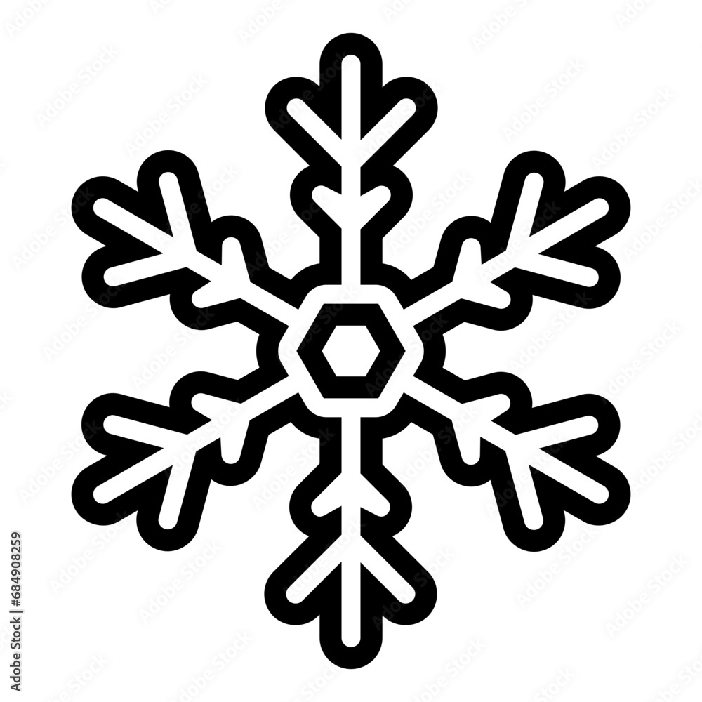 Snowflake Glyph Icon Design Vector Snowflake Glyph Icon Design Vector