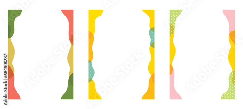 手描き幾何学模様の春のグリーティングカードのテンプレート