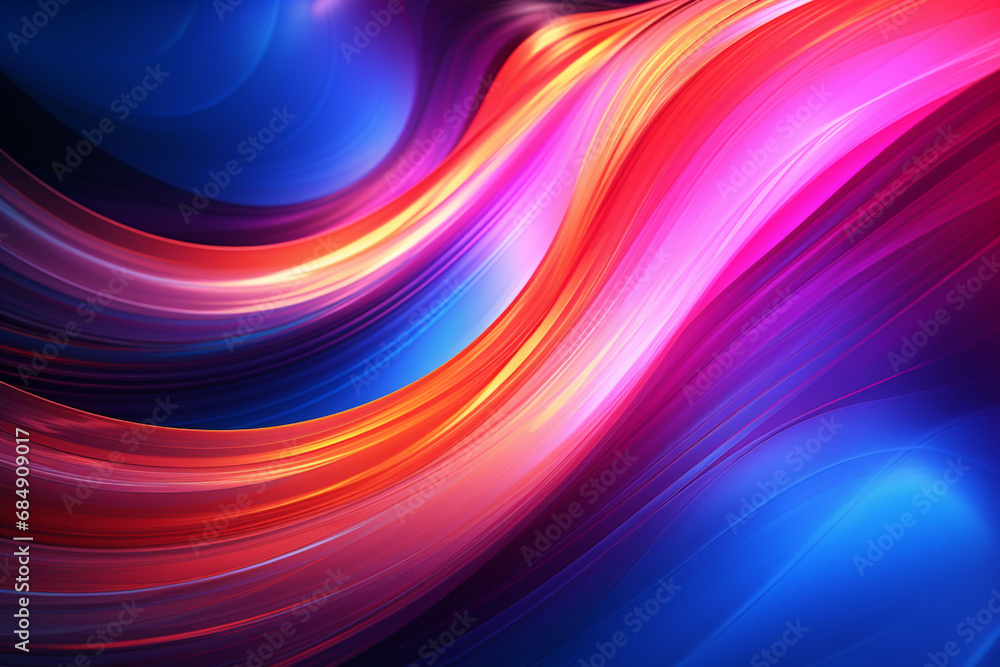 Neon wave background with created with generative ai Neon wave background with created with generative ai