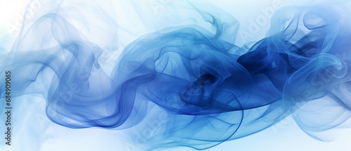 blue smoke on white background 3d volumetric texture background. AI