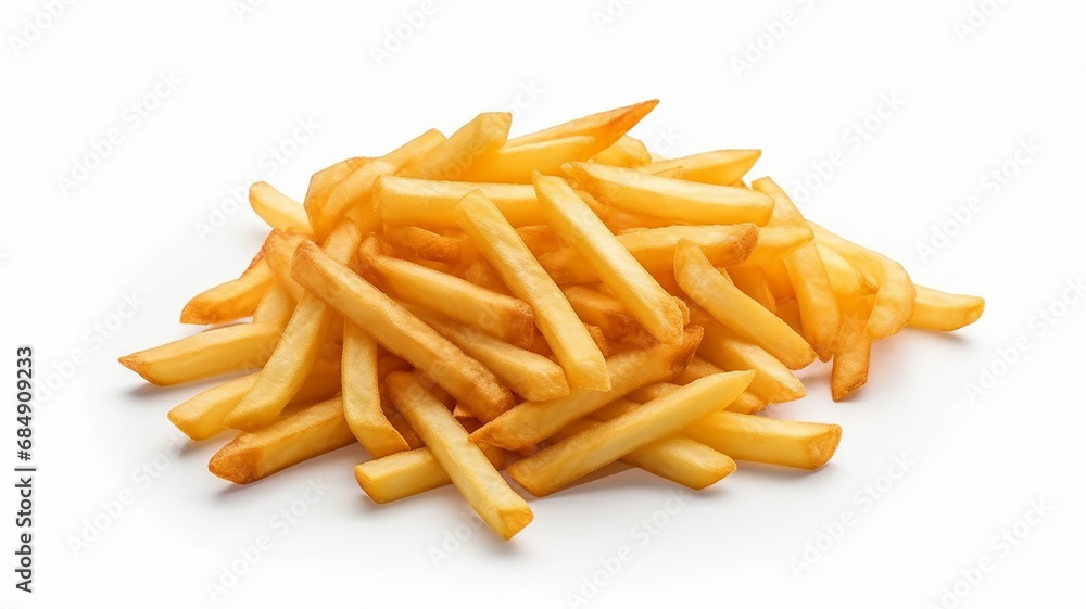 french fries isolated on a white background. french fries isolated on a white background.
