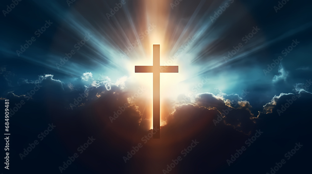religious concept,The cross of God in the rays of the sun,PPT background religious concept,The cross of God in the rays of the sun,PPT background
