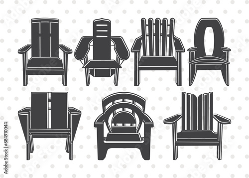 Adirondack Chair SVG, Chair Clipart, Chair Svg, Beach Chair Svg, Lounge Chair Svg, Muskoka Chair Svg, Porch Chair Svg, Lake Chair Svg, Adirondack Chair Bundle