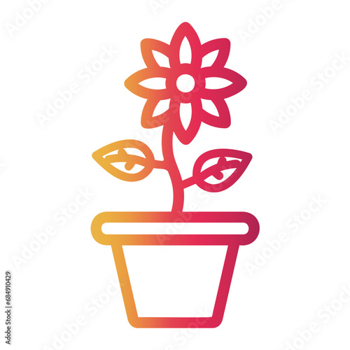 happy flower icon