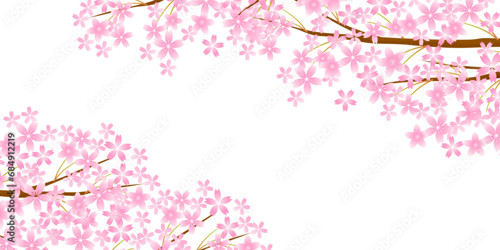 桜　春　水彩　背景