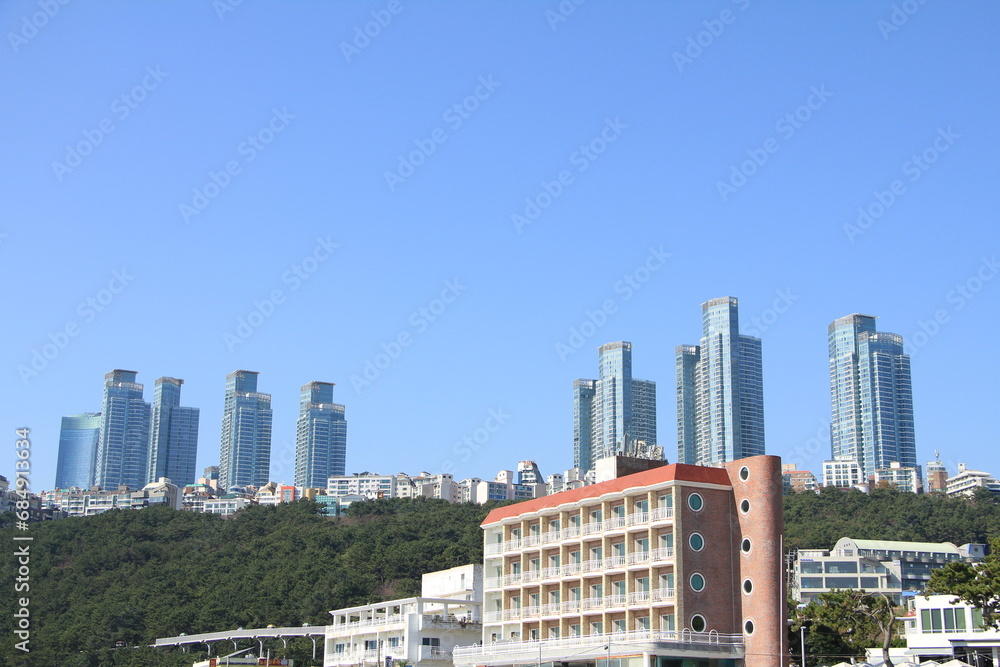 Quiet Cheongsapo Village with Modern Skyline in the Backdrop, Busan, South Korea
