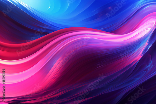 Neon wave background with created with generative ai