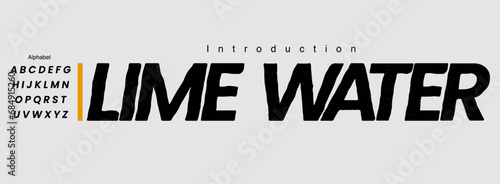 Vector of italic modern rough font. Textured and grunge font