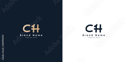 CH Logo design in Chinese letters photo
