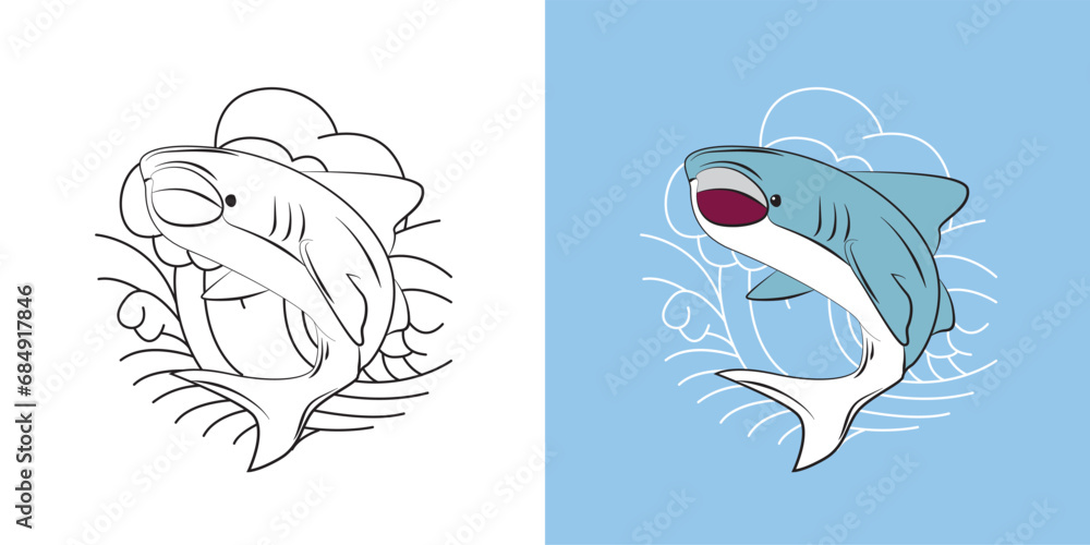 sea animal illustration for book drawing page sea animal illustration for book drawing page