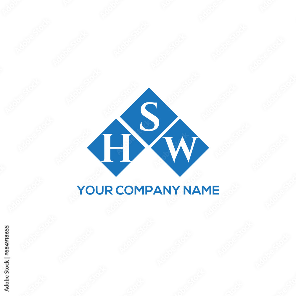 SHW letter logo design on white background. SHW creative initials letter logo concept. SHW letter design.
