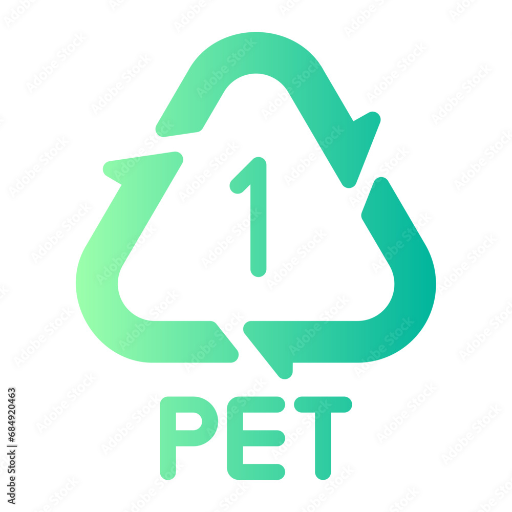 polyethylene terepthalate gradient icon polyethylene terepthalate gradient icon