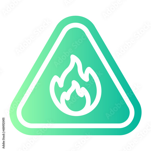 flammable materials gradient icon