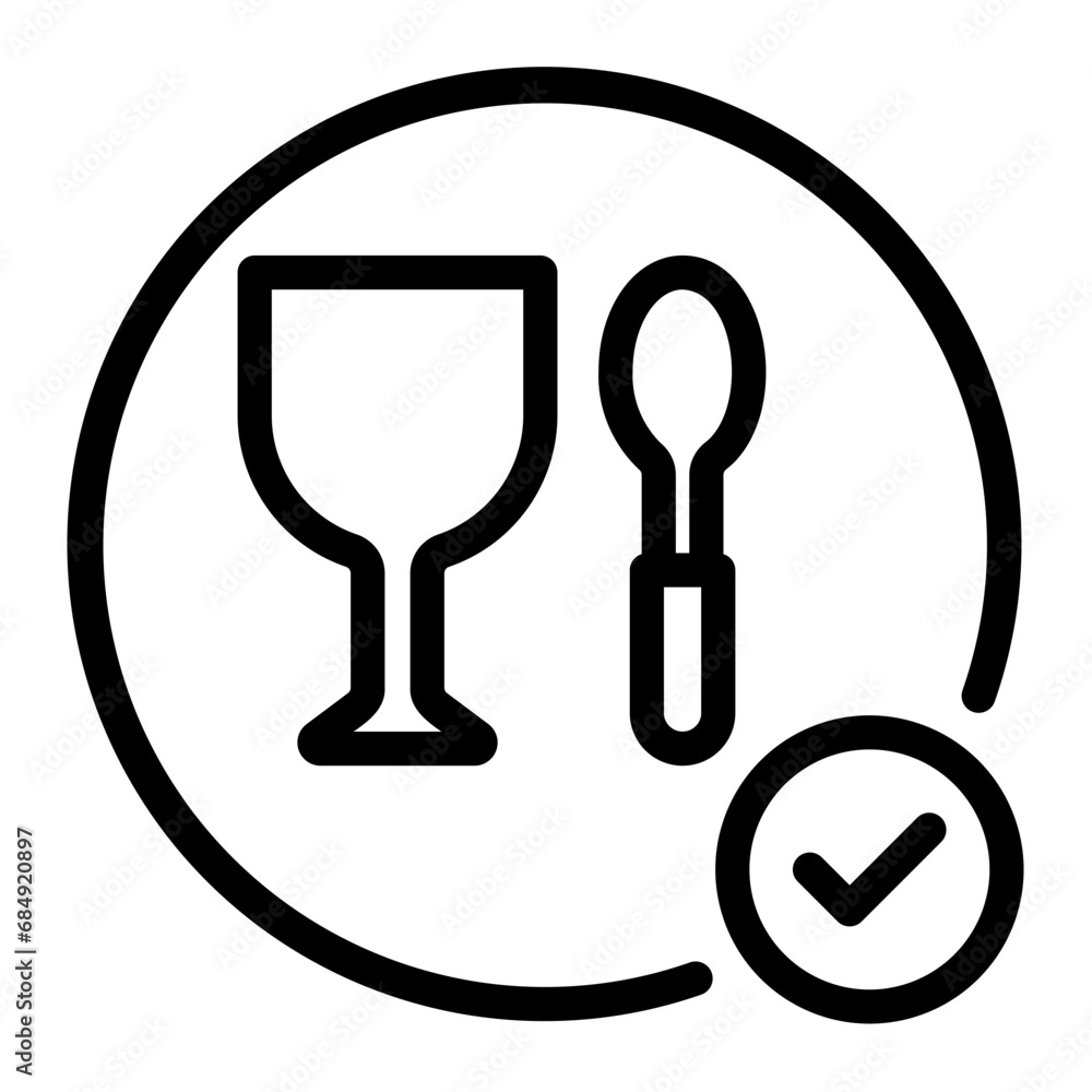 food safe line icon food safe line icon
