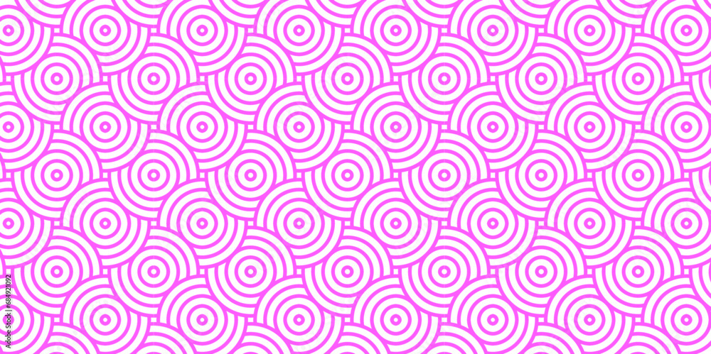 Seamless pink pattern with circles fabric curl technology backdrop background. Abstract overlapping pattern with waves pattern with waves and pink geometric retro background.
Seamless pink pattern with circles fabric curl technology backdrop background. Abstract overlapping pattern with waves pattern with waves and pink geometric retro background.