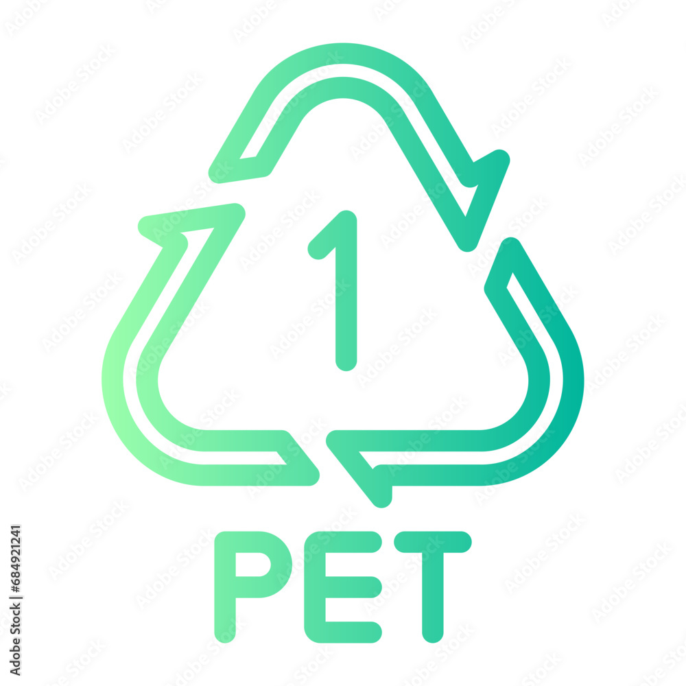 polyethylene terepthalate gradient icon polyethylene terepthalate gradient icon