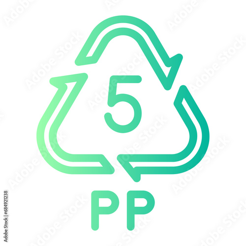 Polystyrene gradient icon